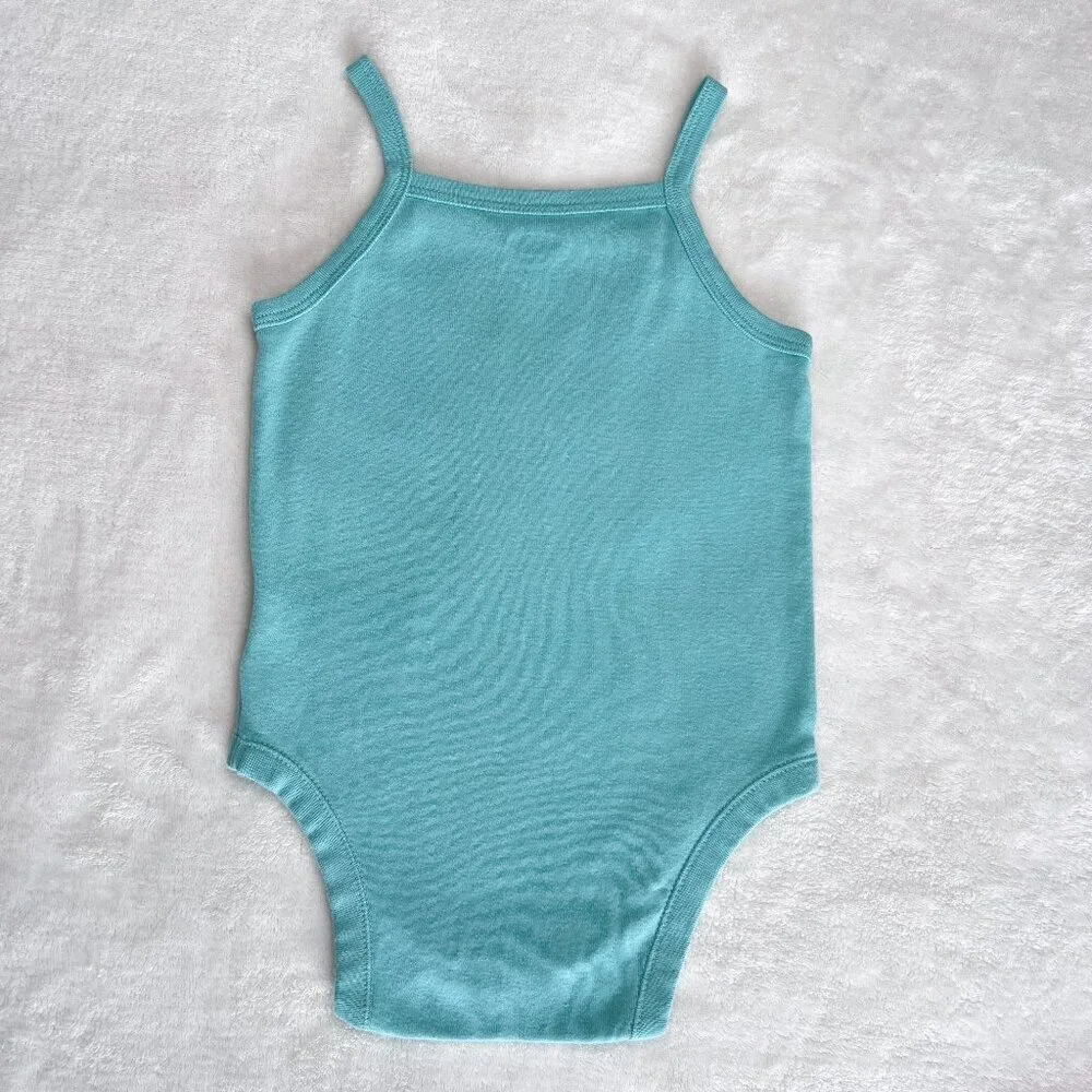 Old Navy Sleeveless Bodysuit | Baby Girls | 12-18 Months | Floral | Aqua
